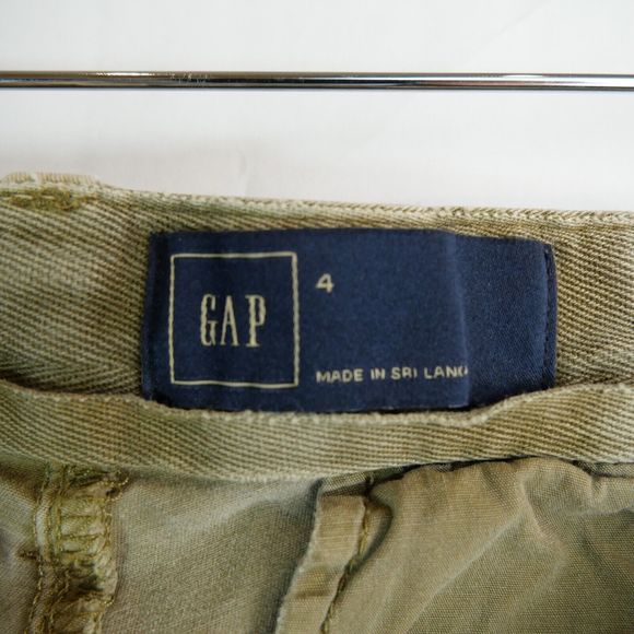 Gap Women's Sz 4 Mid-Rise Light Green Stretch Skinny Casual Button Closure Pants - Picture 9 of 12